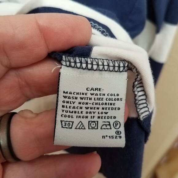 Ralph Lauren Sport Women's Striped Long Sleeve Shirt V-Neck Medium Pima Cotton M - Picture 5 of 11